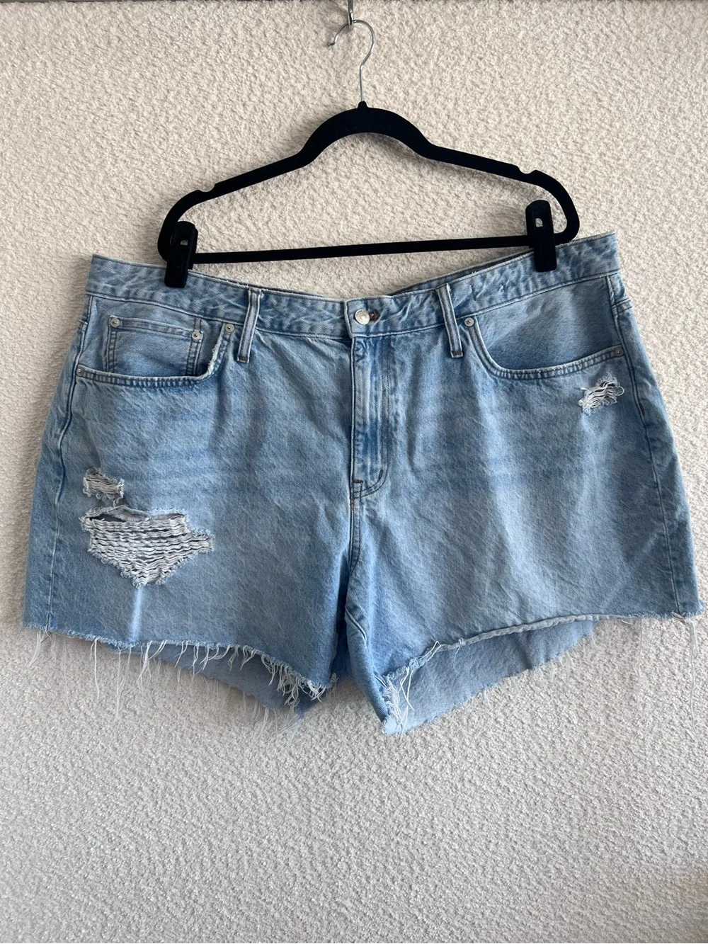 Madewell Women’s The Mom Jean Short Plus Size‎ Denim Shorts Light Wash Size 22